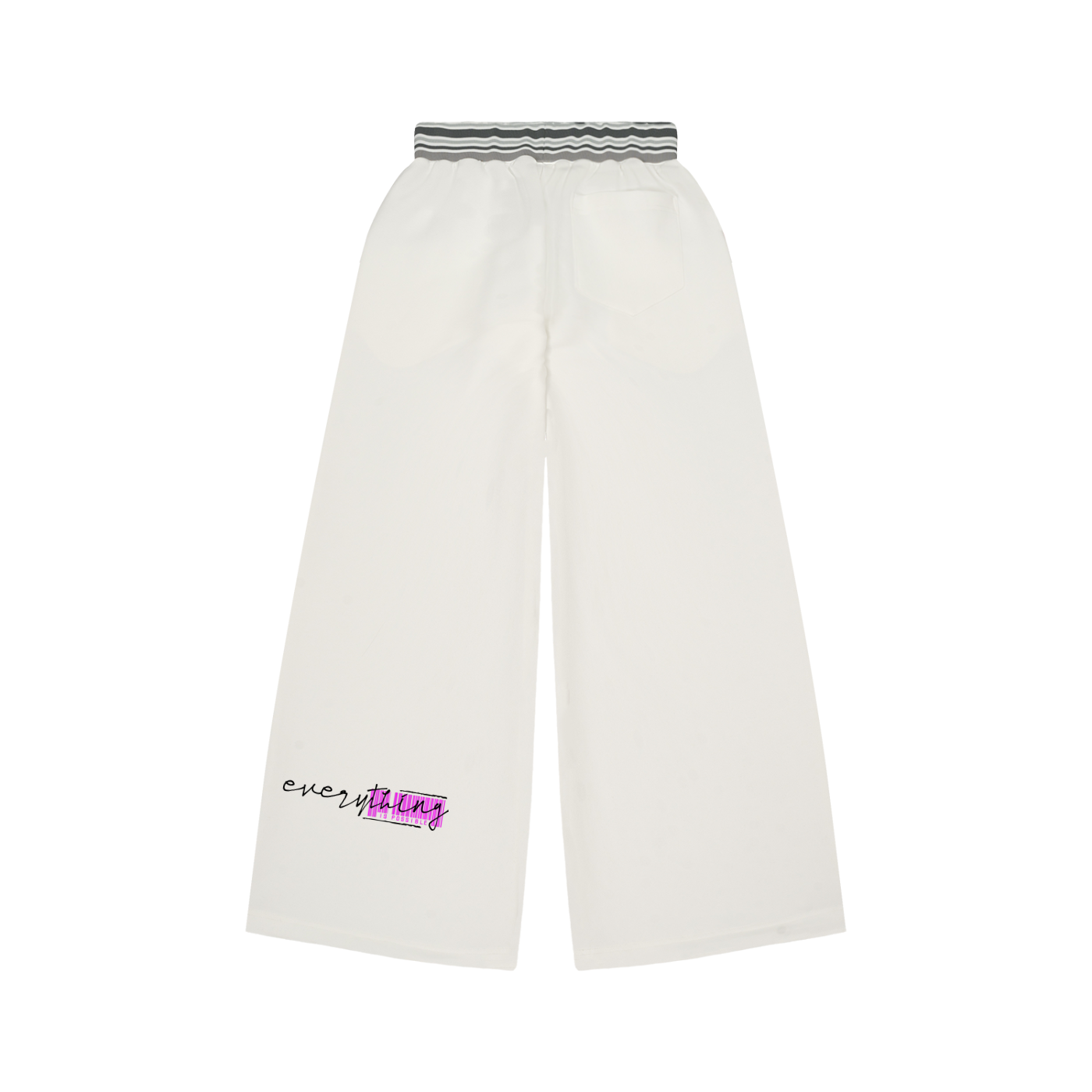 Striped Waist Wide Leg Pants