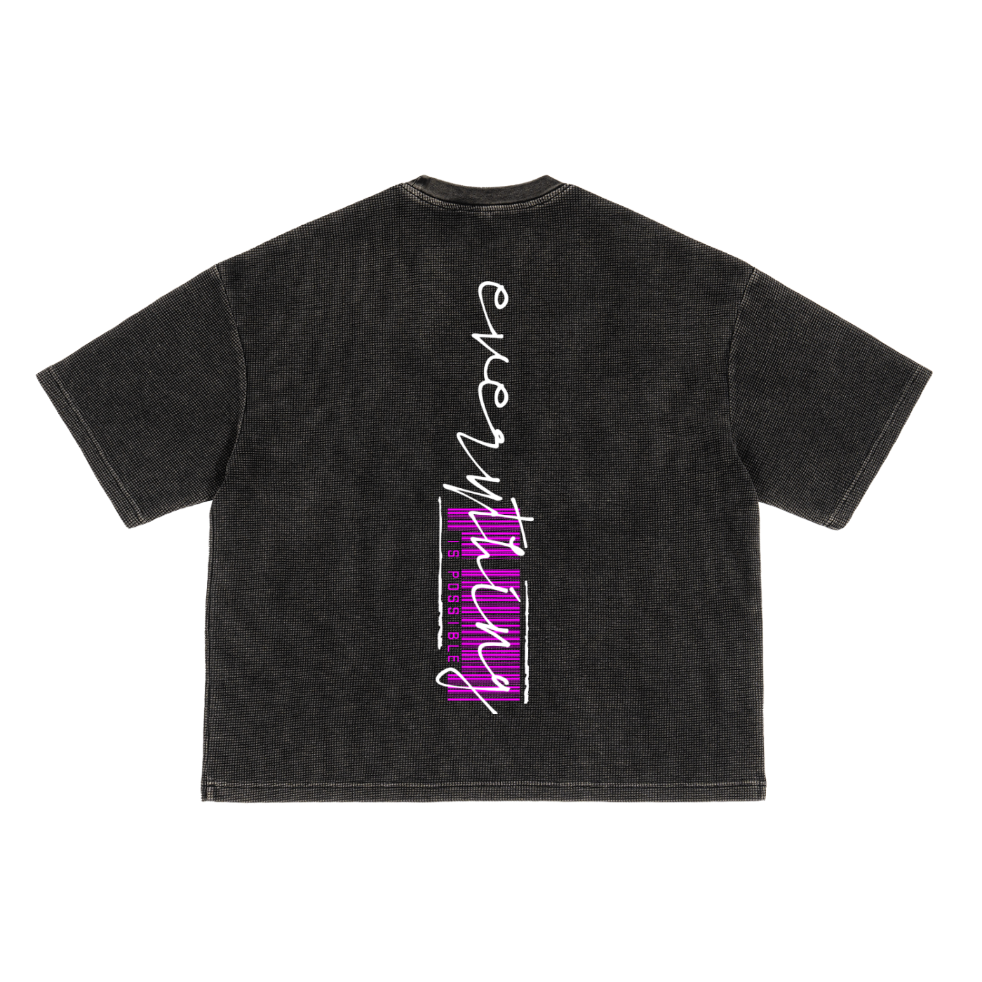 Textured Waffle Washed Boxy T-Shirt