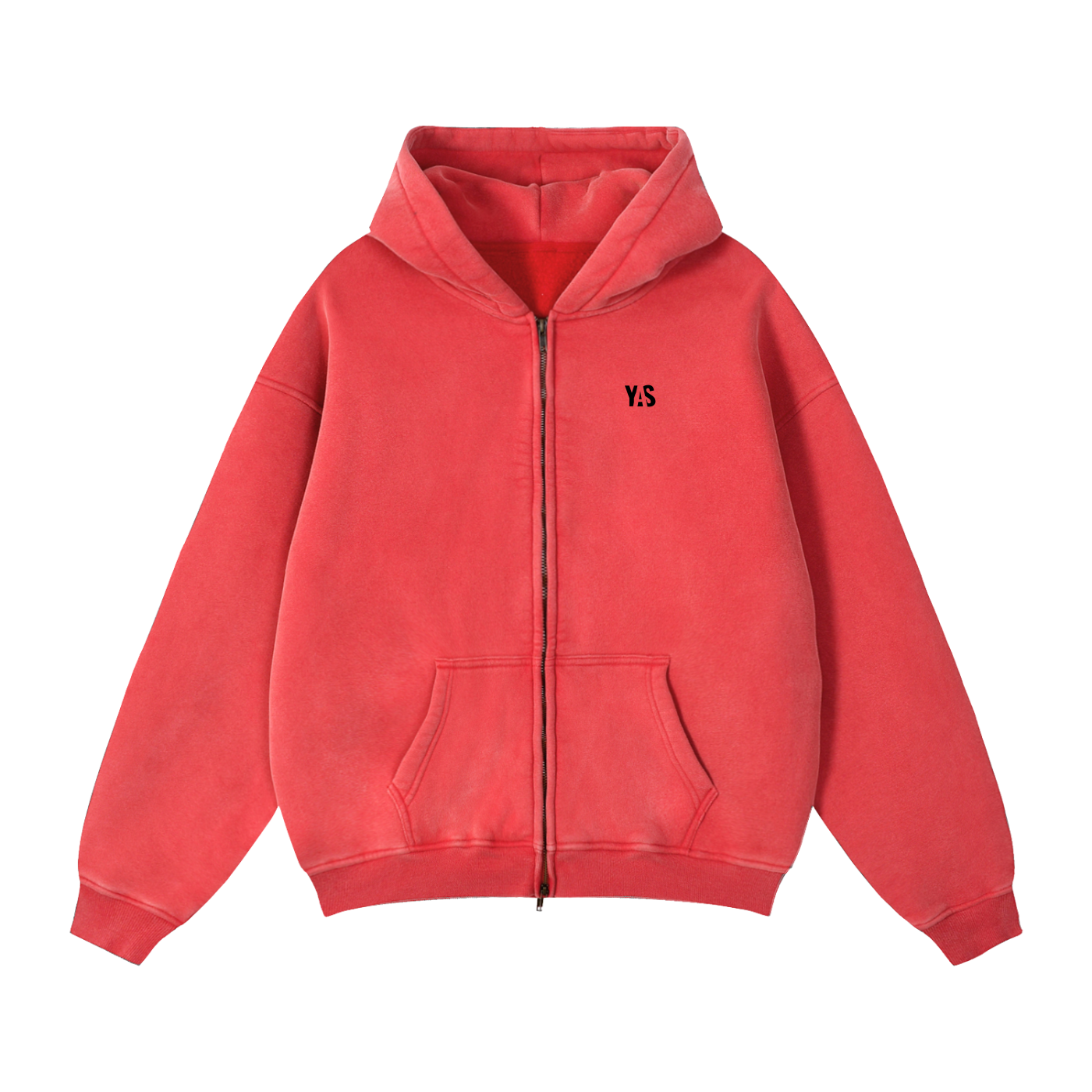 Zip-Through Boxy Fleece - Hoodie