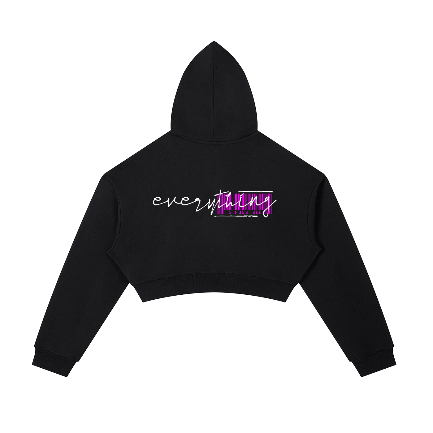 Essential Cropped Zip-Up Hoodie