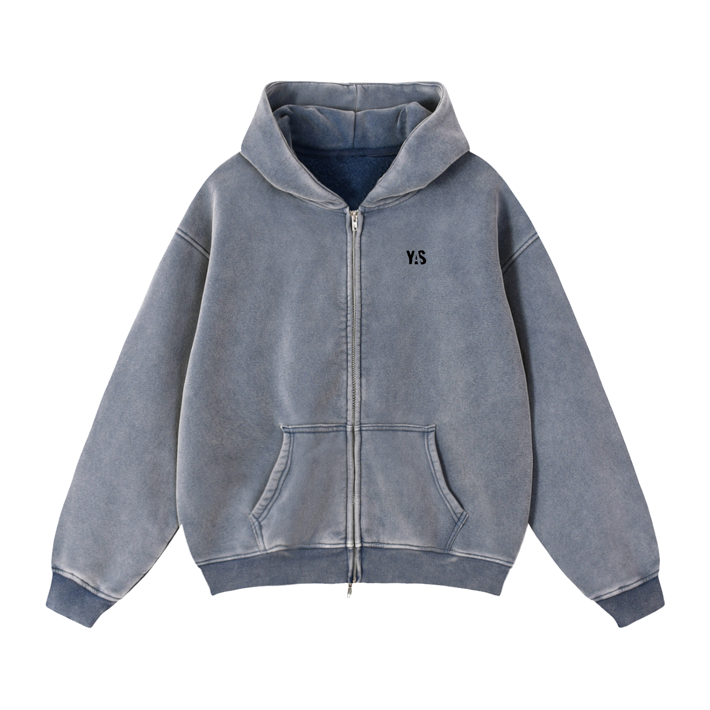 Zip-Through Boxy Fleece - Hoodie