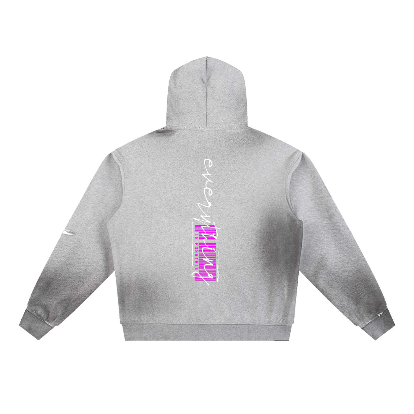 Sun Fade Frayed Fleece Hoodie