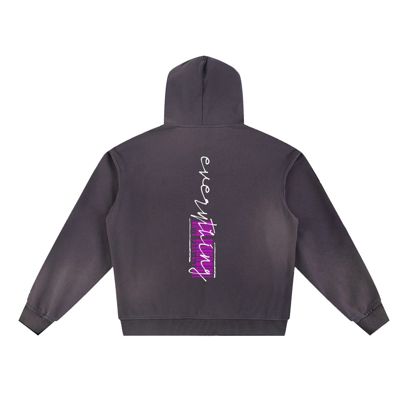 Sun Fade Frayed Fleece Hoodie