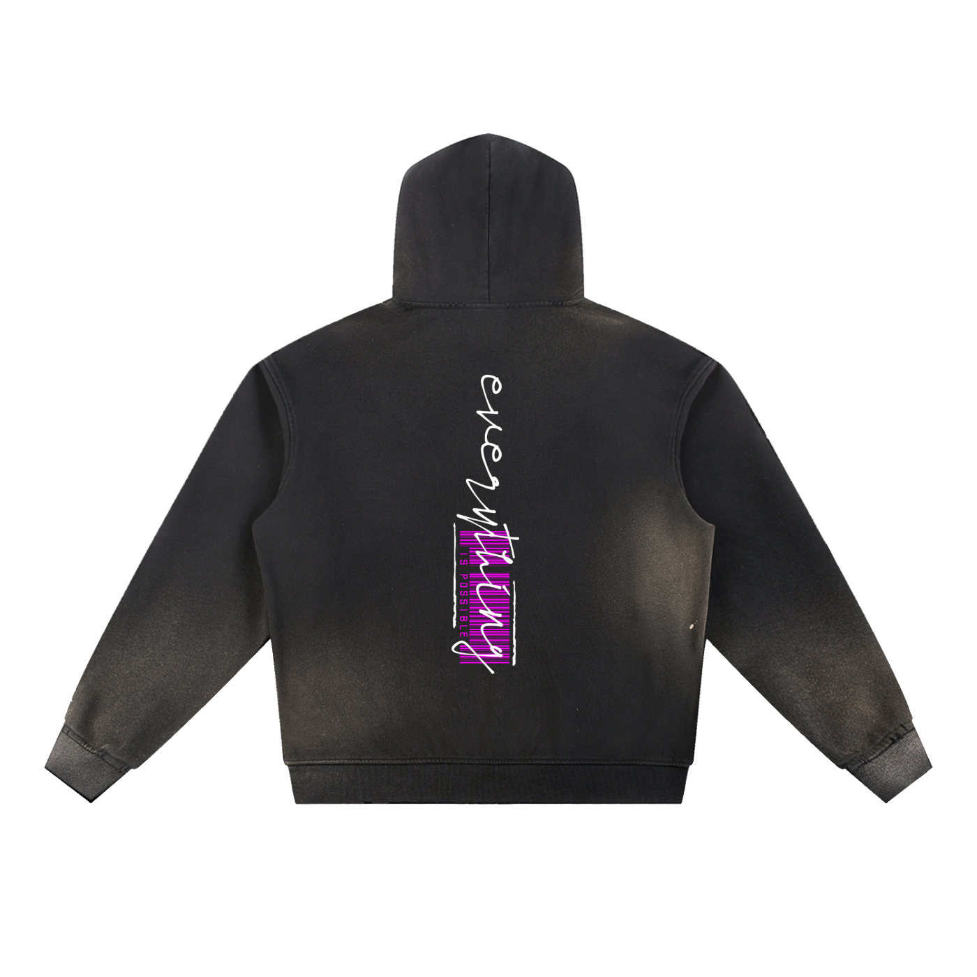 Sun Fade Frayed Fleece Hoodie