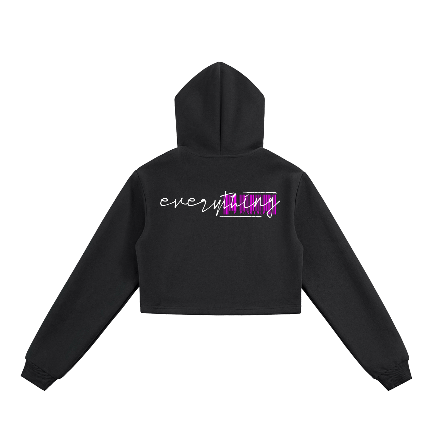 Essential Cropped Zip-Up Hoodie