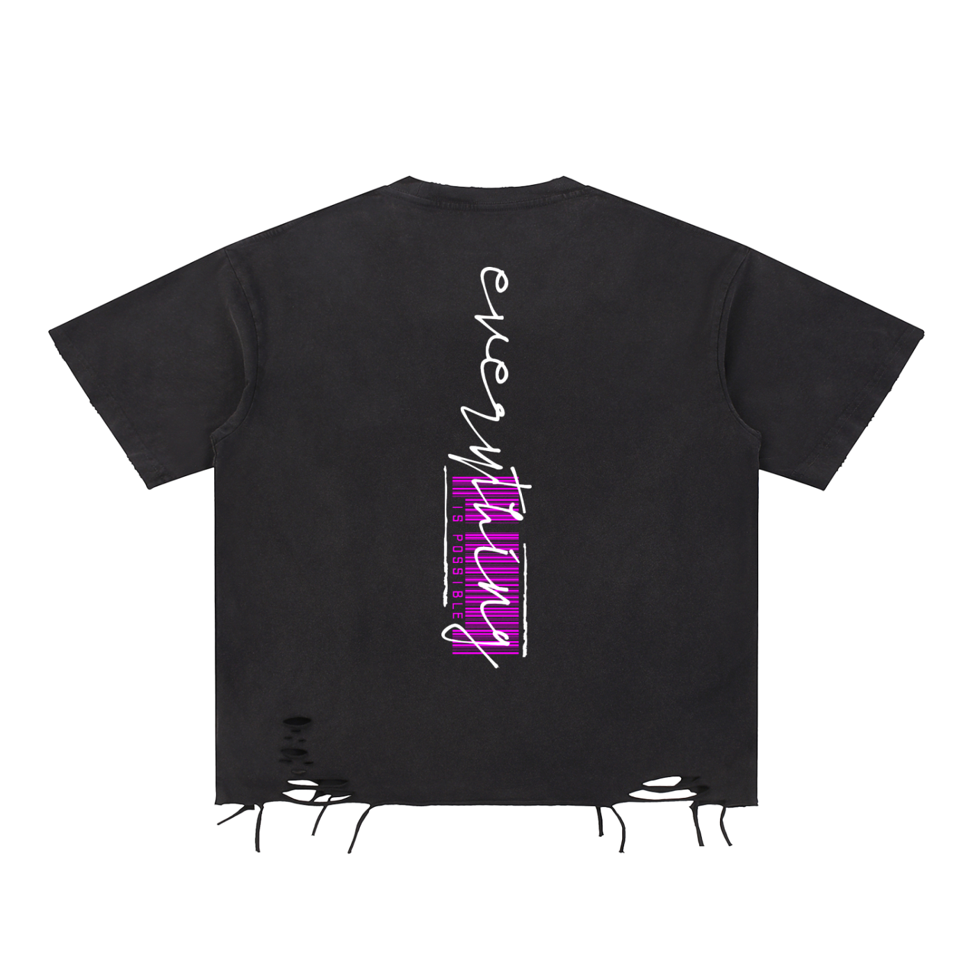 Snow Washed Raw-Hem T-Shirt