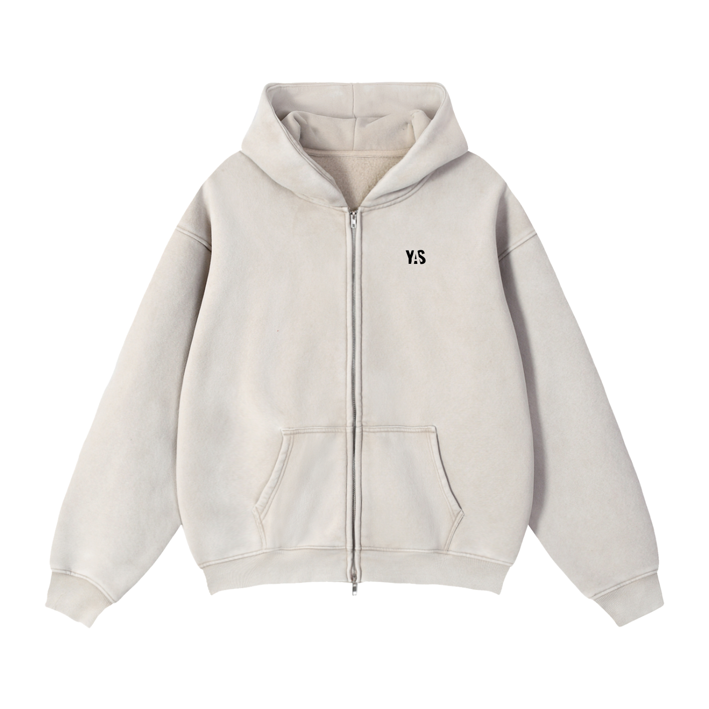 Zip-Through Boxy Fleece - Hoodie