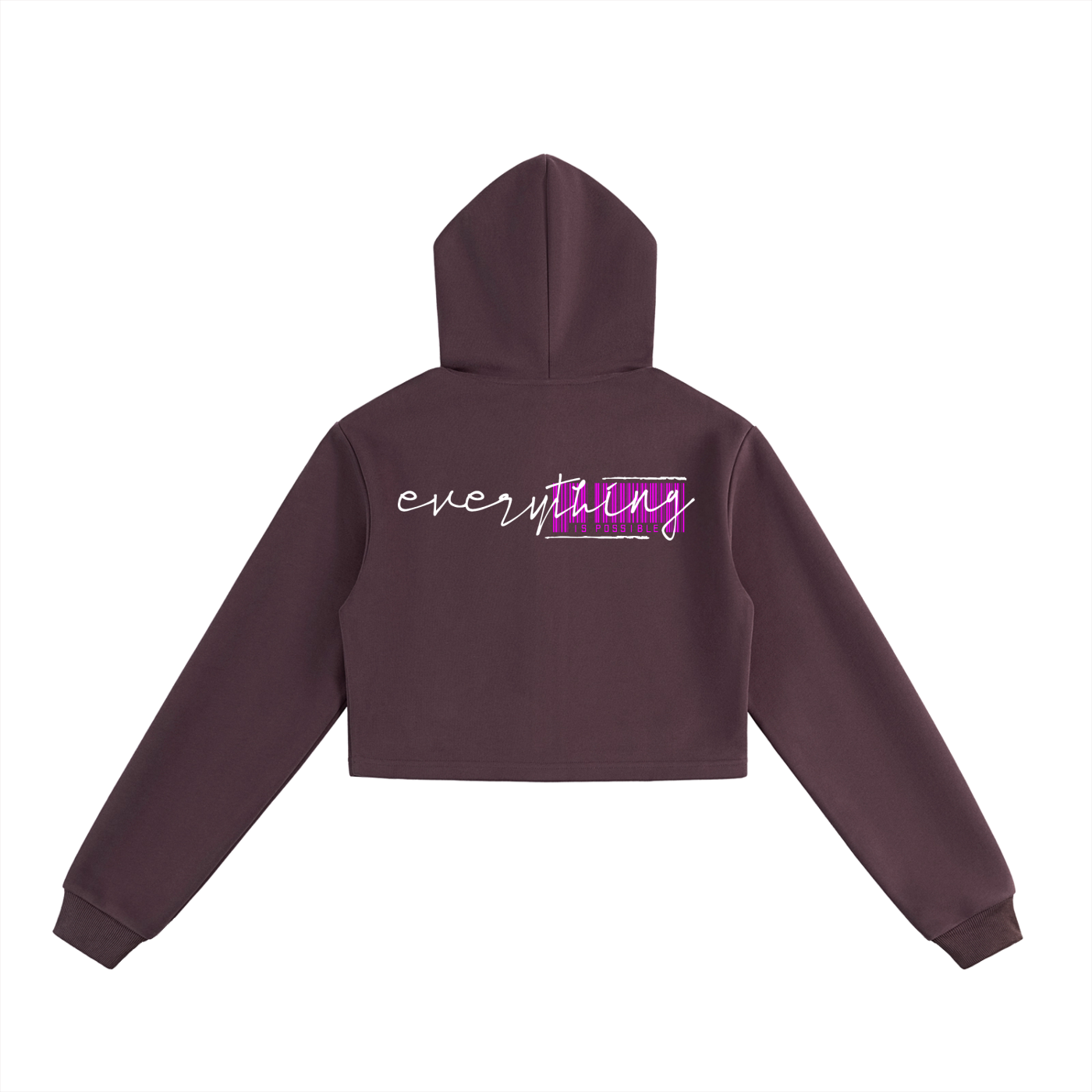 Essential Cropped Zip-Up Hoodie