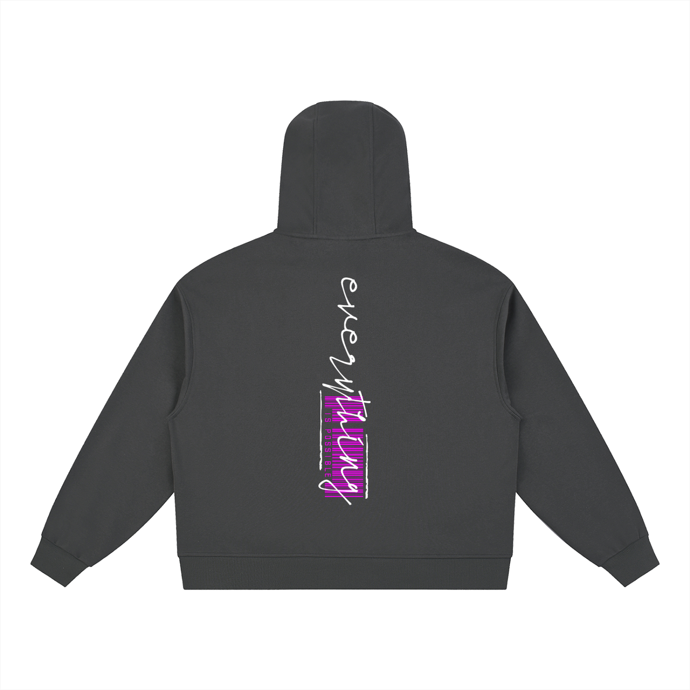 Boxy Button Placket Hoodie