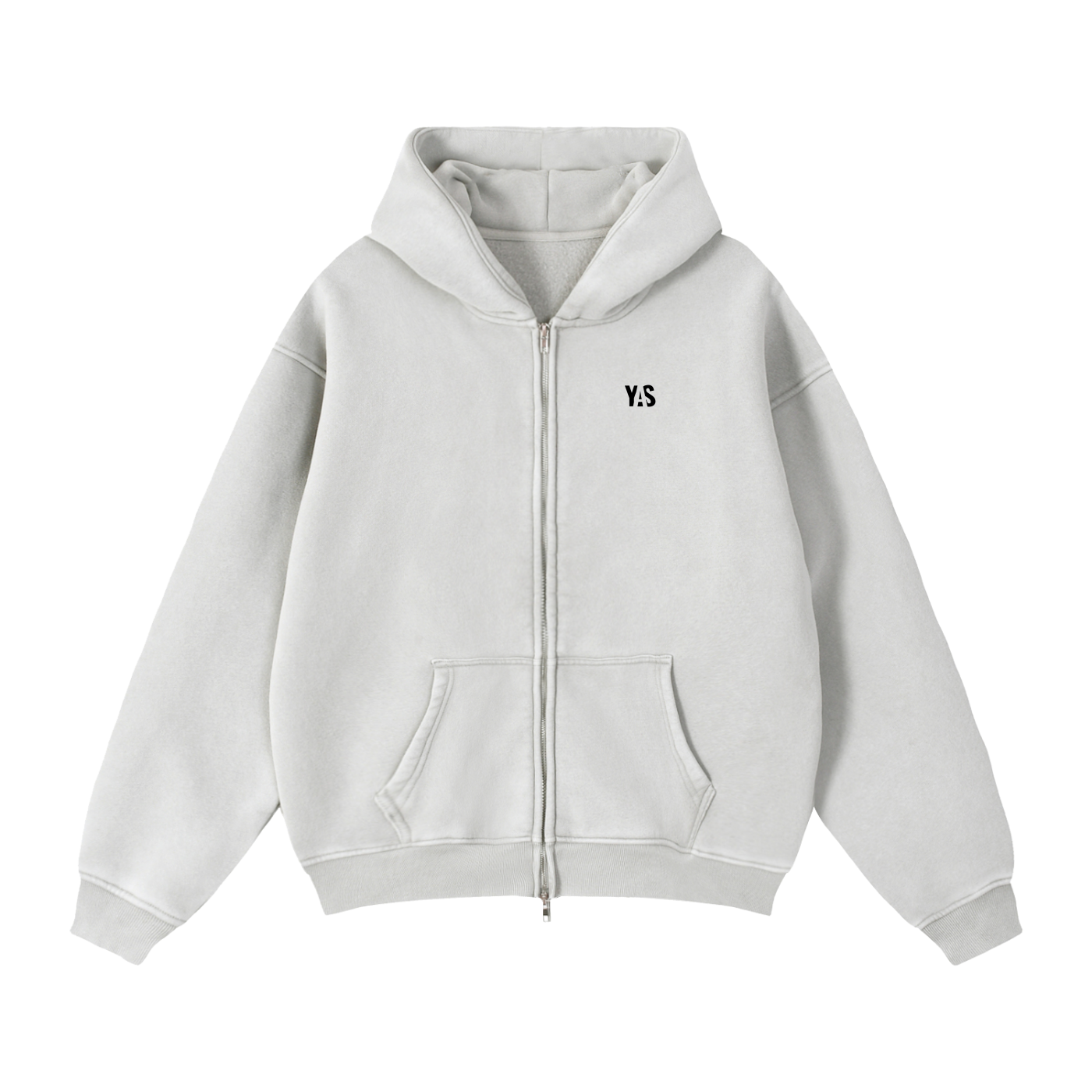 Zip-Through Boxy Fleece - Hoodie