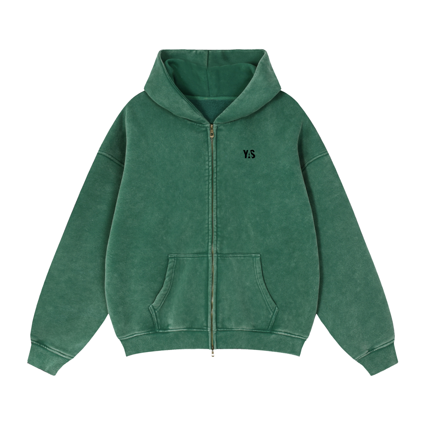 Zip-Through Boxy Fleece - Hoodie