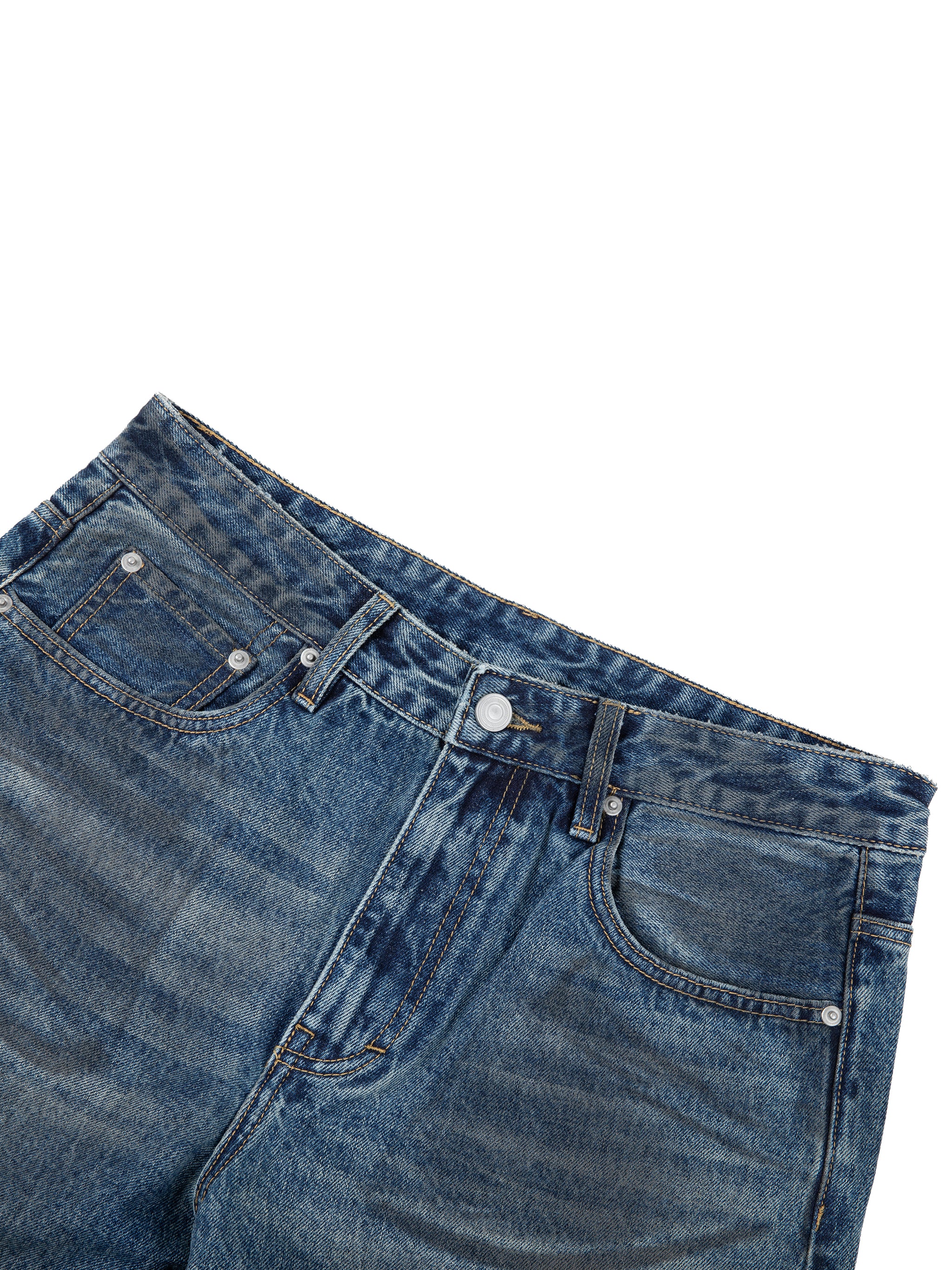 Vintage Wash Baggy Denim Jeans